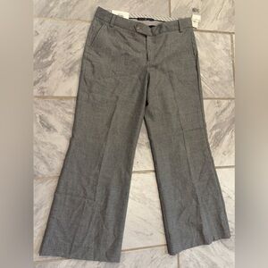 NWT Gap Women Wool Blend Wide Leg Gray Paterned Dress PantsSize 10 Ankle Stretch